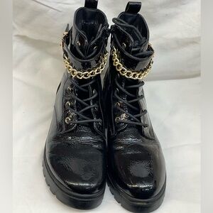 I’d required Black Boots with Gold Chain Detail girl sz 4M